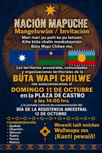 Convocatoria a conmemorar el Día de la Resistencia Ancestral en Chiloé
